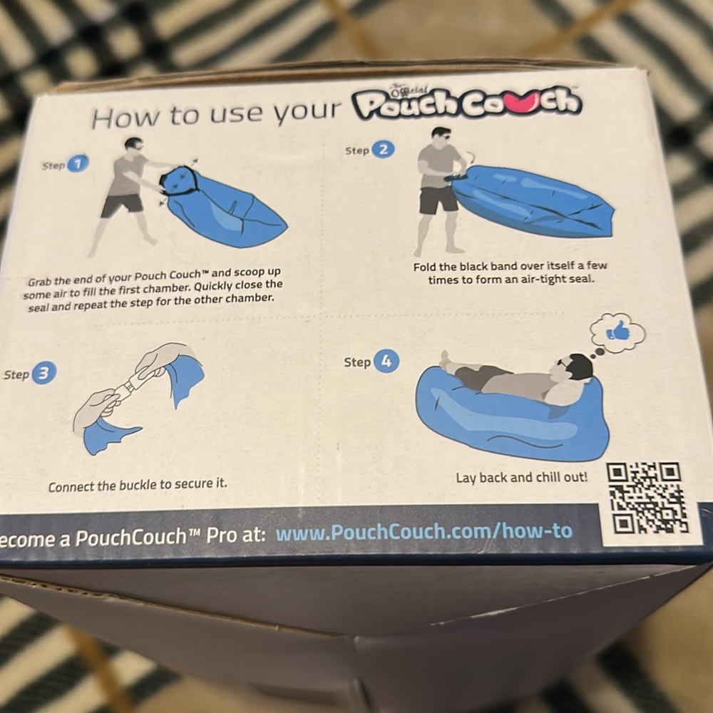 Blue Inflatable Lounger - Picture 4 of 7
